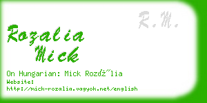 rozalia mick business card